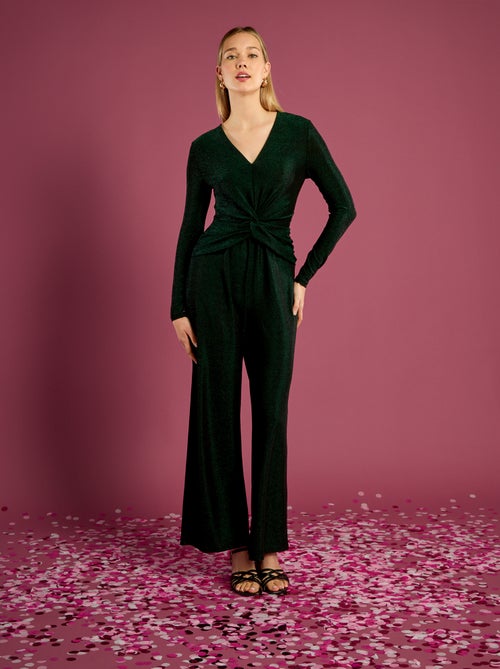 Macacão calça comprida larga malha beijo - Kiabi