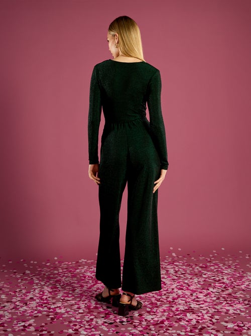 Macacão calça comprida larga malha beijo - Kiabi