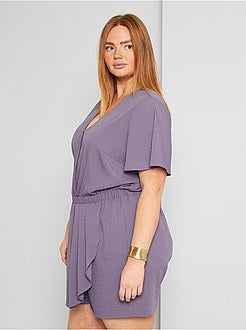 Macacão-calção acetinado - Kiabi