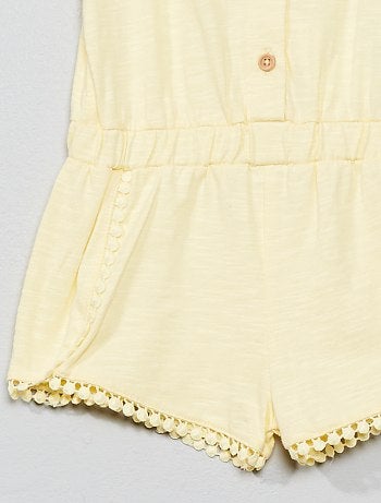 Macacão-calção com desenho pompons - Kiabi