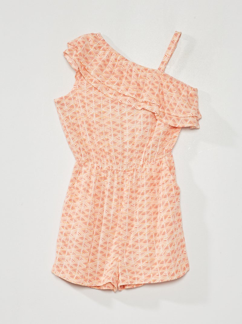Macacão-calção com estampado BRANCO - Kiabi