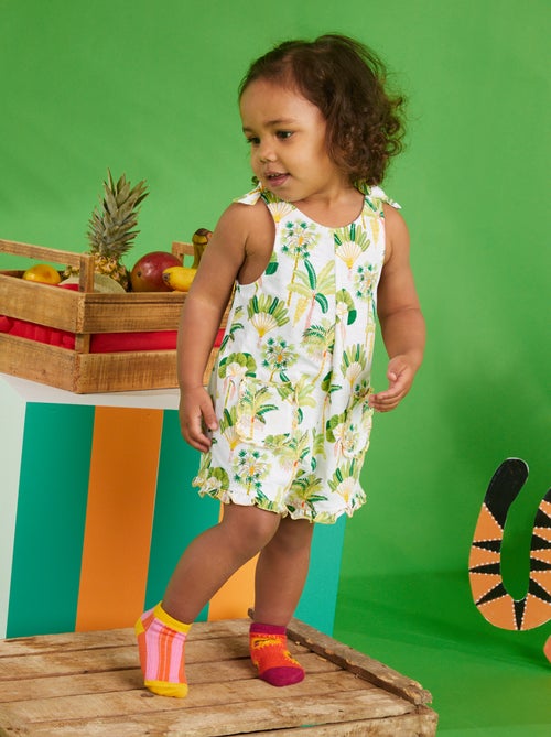 Macacão-calção com estampado vegetal x Arianne Butto - Kiabi