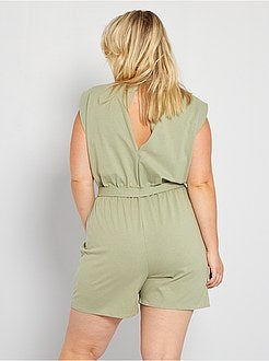 Macacão-calção com ombreira - Kiabi