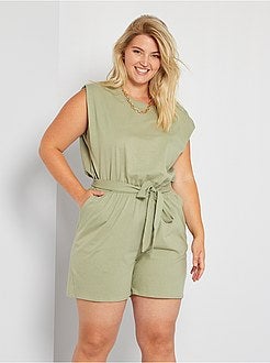 Macacão-calção com ombreira - Kiabi