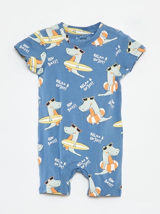 Macacão-calção curto com estampado 'dinossauro' 'Guppy'