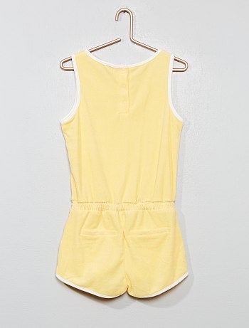 Macacão-calção em felpa - Kiabi