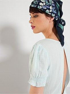 Macacão-calção em gaze de algodão de conceção ecológica - Kiabi