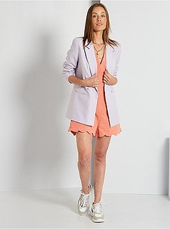 Macacão-calção em gaze de algodão de conceção ecológica - Kiabi