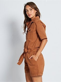 Macacão calção em sarja 'JDY' - Kiabi