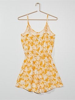 Macacão-calção estampado - Kiabi