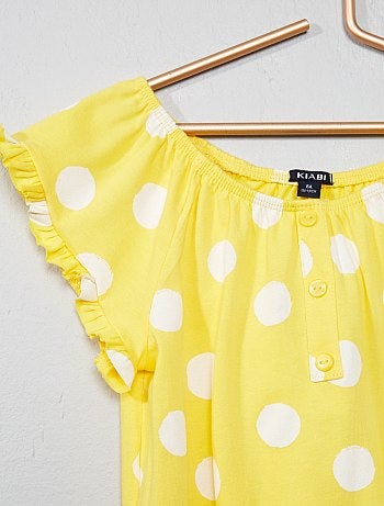 Macacão-calção estampado - Kiabi