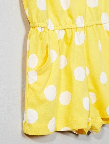 Macacão-calção estampado - Kiabi