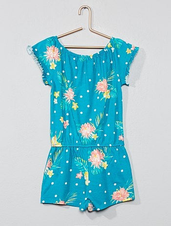 Macacão-calção estampado - Kiabi