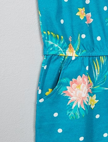 Macacão-calção estampado - Kiabi