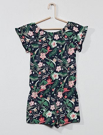 Macacão-calção estampado - Kiabi