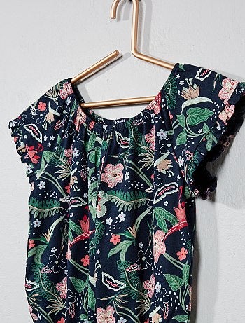 Macacão-calção estampado - Kiabi