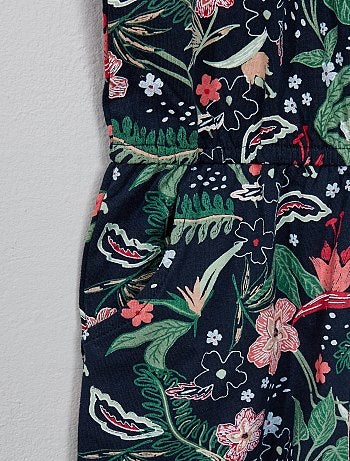 Macacão-calção estampado - Kiabi