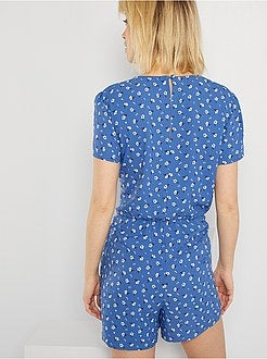 Macacão-calção estampado - Kiabi