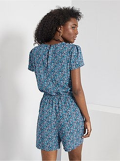 Macacão-calção estampado - Kiabi