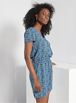 Macacão-calção estampado - Kiabi