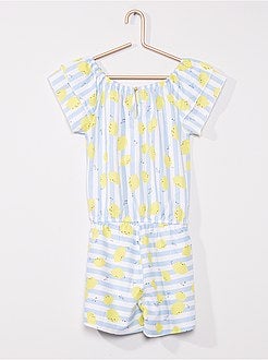 Macacão-calção estampado - Kiabi