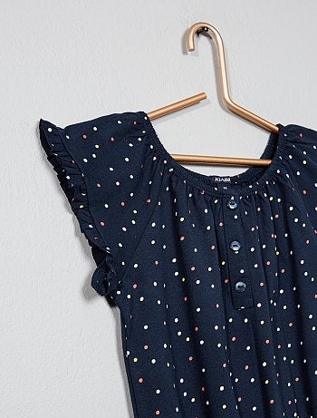 Macacão-calção estampado - Kiabi