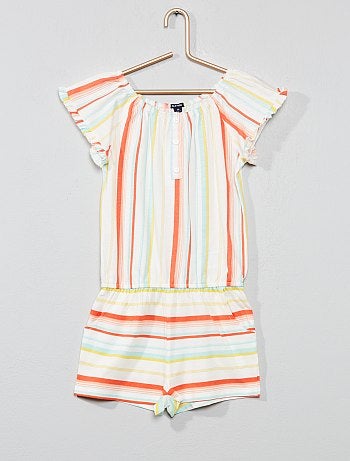 Macacão-calção estampado - Kiabi