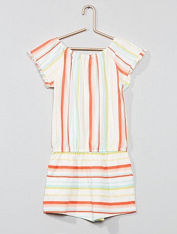 Macacão-calção estampado - Kiabi