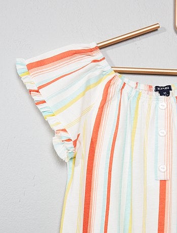 Macacão-calção estampado - Kiabi