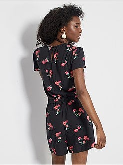 Macacão-calção estampado - Kiabi