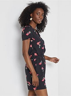 Macacão-calção estampado - Kiabi