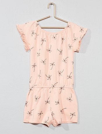 Macacão-calção estampado - Kiabi