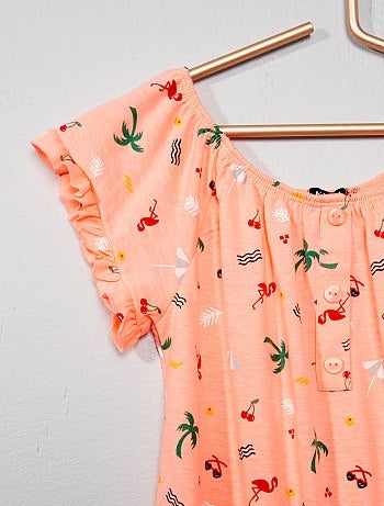 Macacão-calção estampado - Kiabi