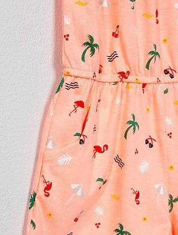 Macacão-calção estampado - Kiabi