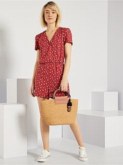 Macacão-calção estampado - Kiabi