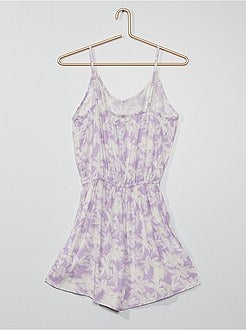 Macacão-calção estampado - Kiabi