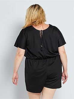 Macacão-calção preto - Kiabi