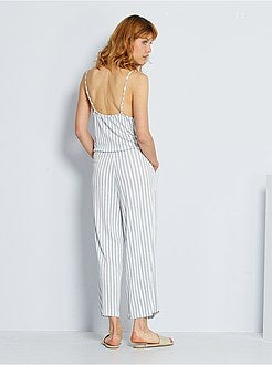 Macacão calças em malha amarrotada - Kiabi