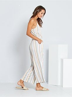 Macacão calças em malha amarrotada - Kiabi