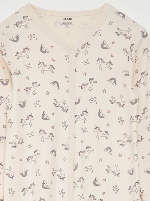 Macacão com aberturas de botões de pressão - coleção fácil de vestir - Kiabi