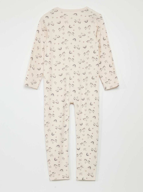 Macacão com aberturas de botões de pressão - coleção fácil de vestir - Kiabi