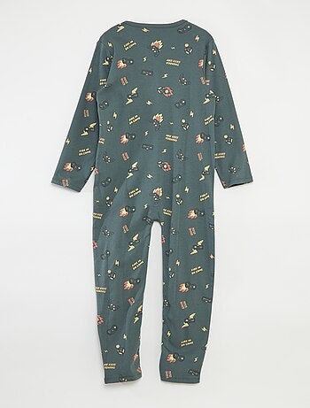 Macacão com aberturas de botões de pressão - coleção fácil de vestir