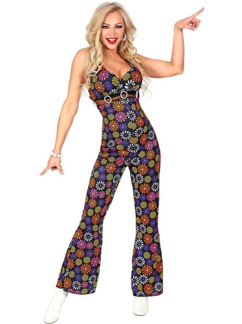 Macacão com estampa floral estilo anos 70 - Kiabi