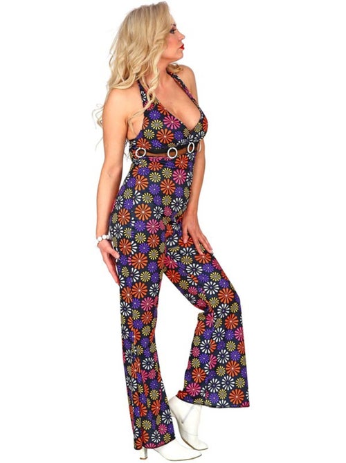 Macacão com estampa floral estilo anos 70 - Kiabi