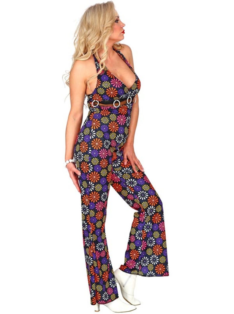 Macacão com estampa floral estilo anos 70 Multicolorido - Kiabi