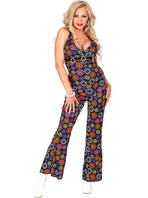 Macacão com estampa floral estilo anos 70 - Kiabi