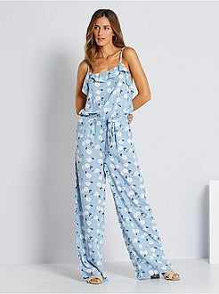 Macacão com estampado 'flores' - Kiabi