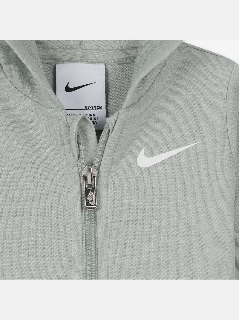 Macacão com fecho e capuz - nike Cinza - Kiabi