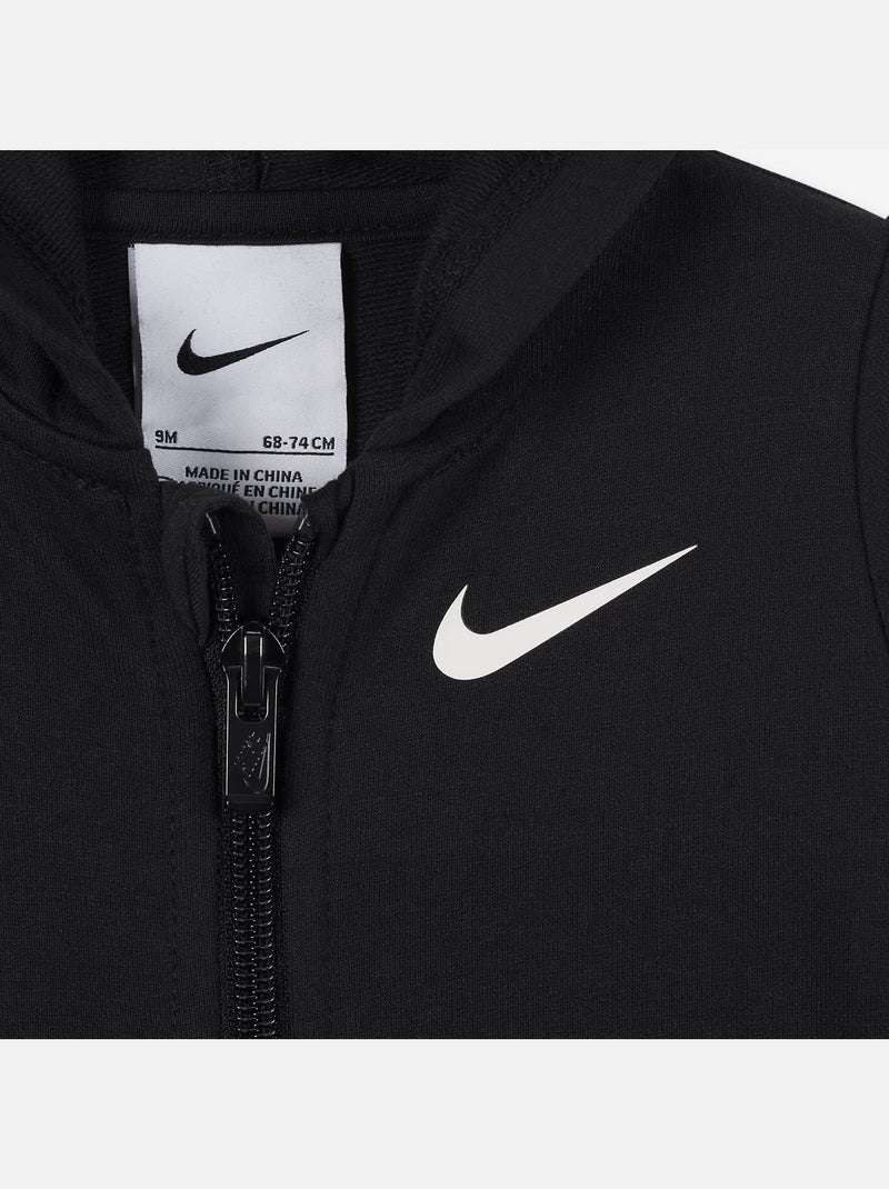 Macacão com fecho e capuz - nike Preto - Kiabi