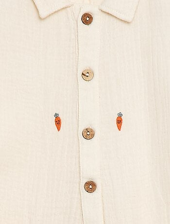 Macacão com padrão integral em algodão